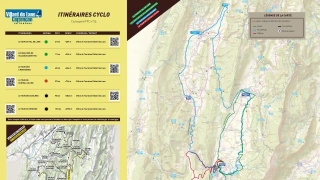 Plan Cyclo Bd Itinéraires Vtt Villard Corrençon 480x330 Mm 2