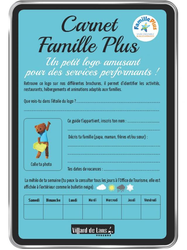 Couv De Carnet Famille Plus 2017