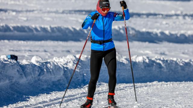 17.10.2021, Ramsau, Austria (AUT):Juliette Ducordeau (FRA) - Cross-Country training, Ramsau (AUT). www.nordicfocus.com. © Volk/NordicFocus. Every downloaded picture is fee-liable.