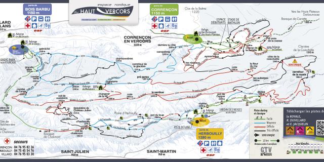 Plan Ski Nordique 2023 Villard De Lans Correncon