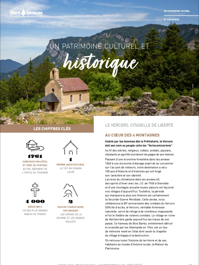 Fiches Presse un patrimoine culturel & historique Ete 2024